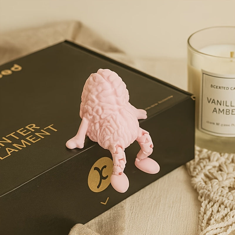 Tnessential Unique Cartoon Brain Ornament a Small 3D Decor