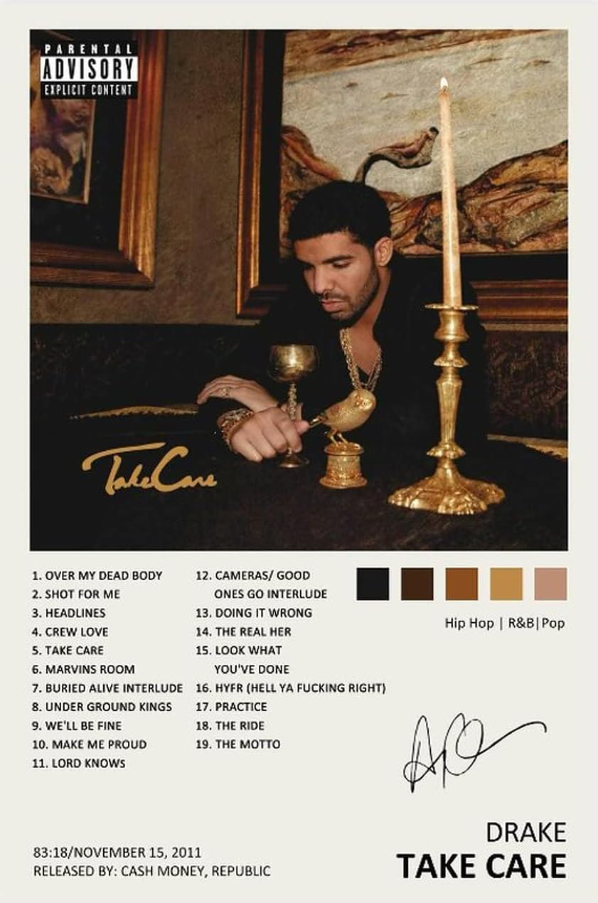 DRAKE "TAKE CARE" CANVAS POSTER