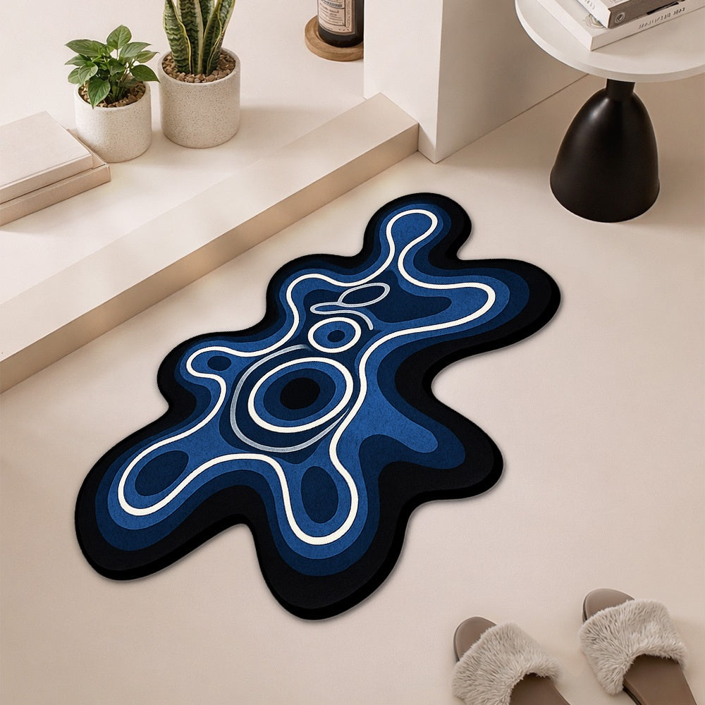 BLUE IRREGULAR 3 RUG view 3