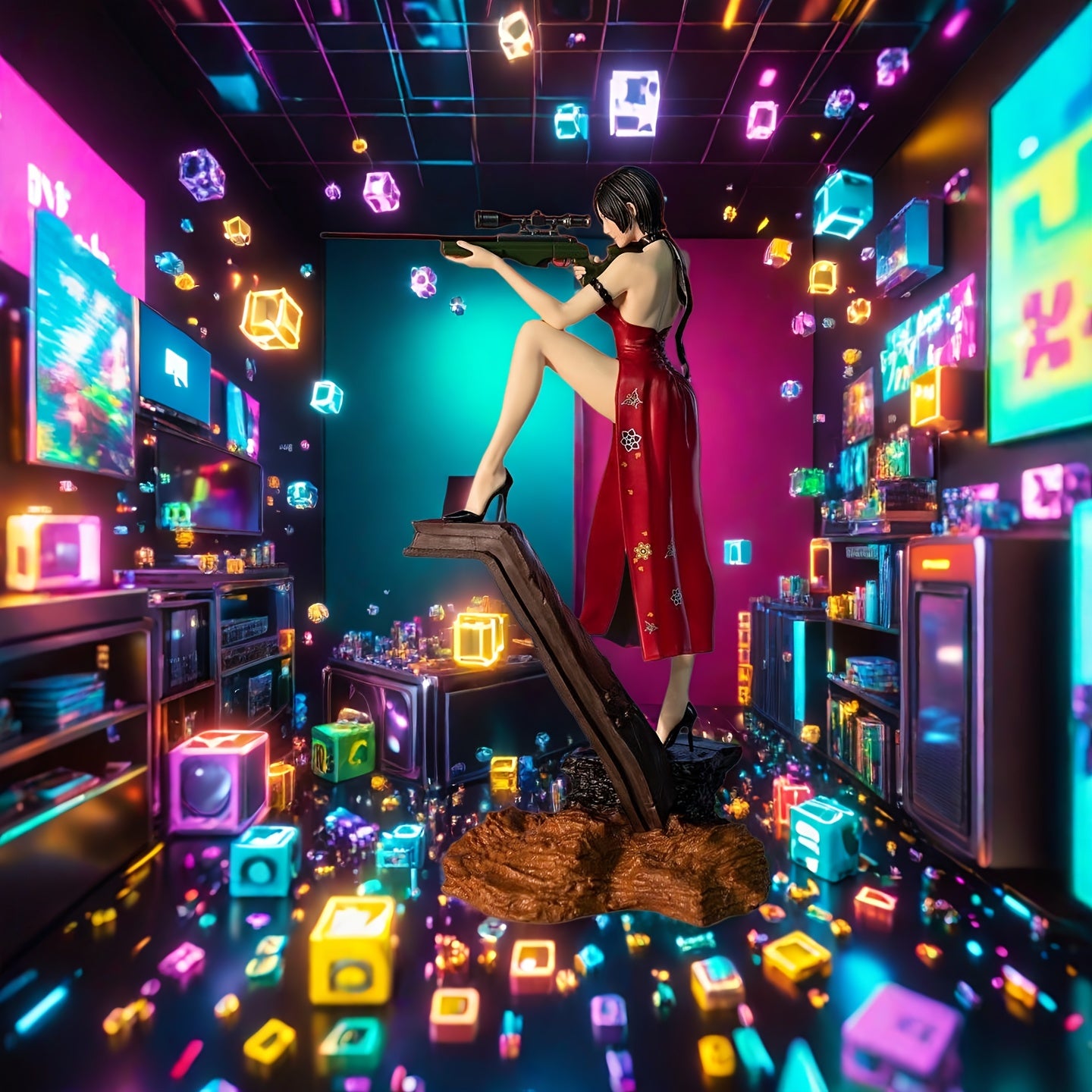 Tnessential Hyperrealistic Anime Statue 3D Decor