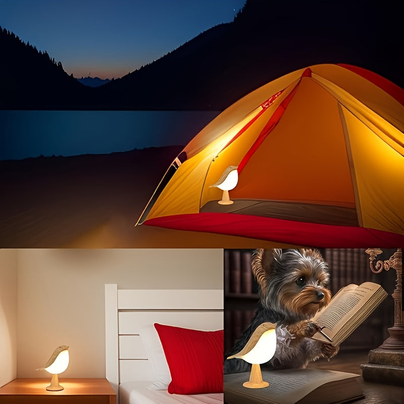 Tnessential Dimmable Touch Bird Table Lamp 3D Decor
