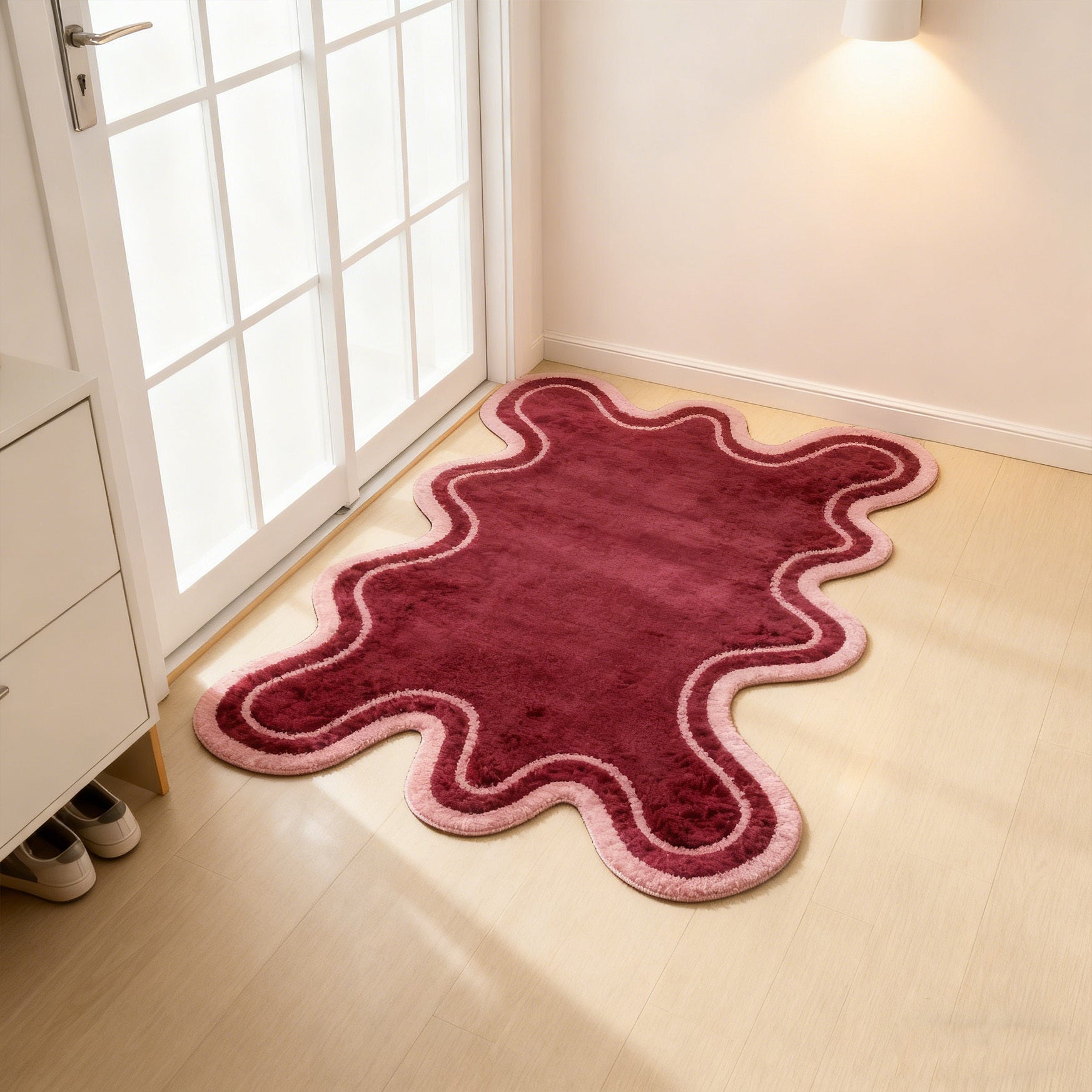 LIGHT PINK IRREGULAR RUG view 6