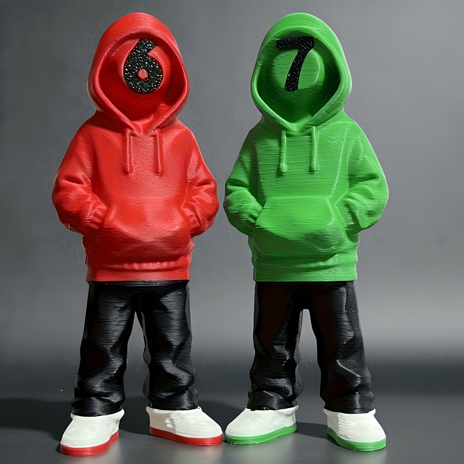 Tnessential 3D Printed Digital Human Figure Ornament Set 3D Decor