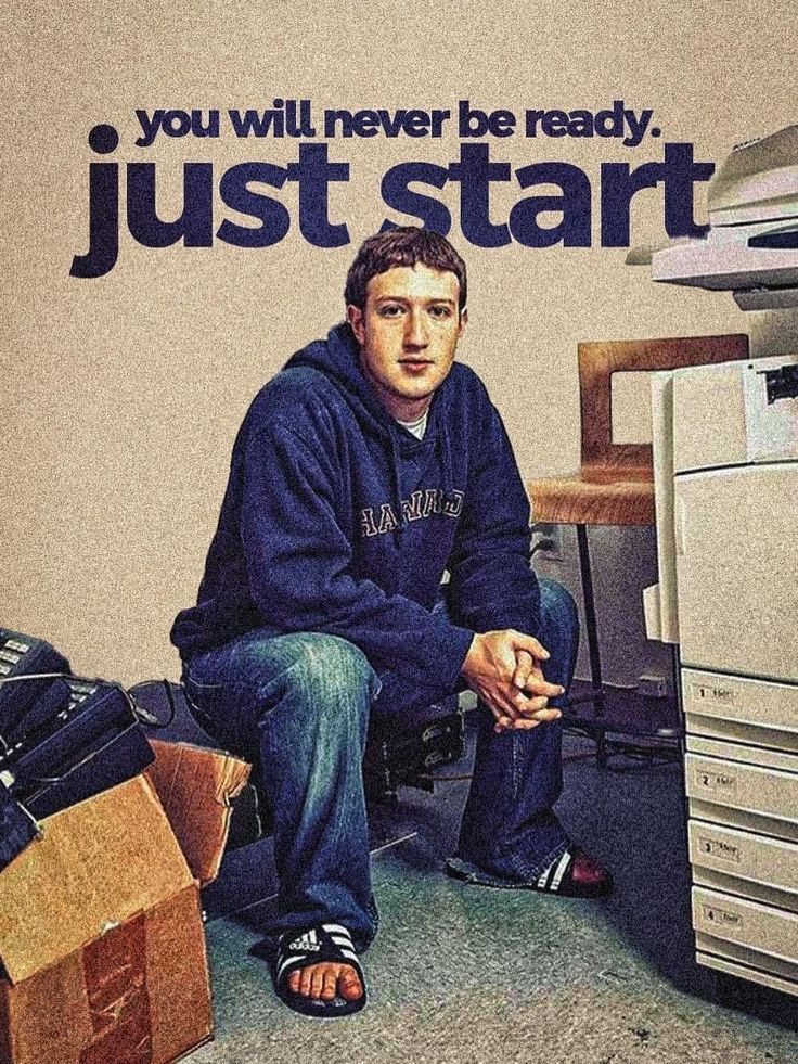 MARK ZUCKERBURG BUILDER MINDSET MOTIVATION CANVAS POSTER