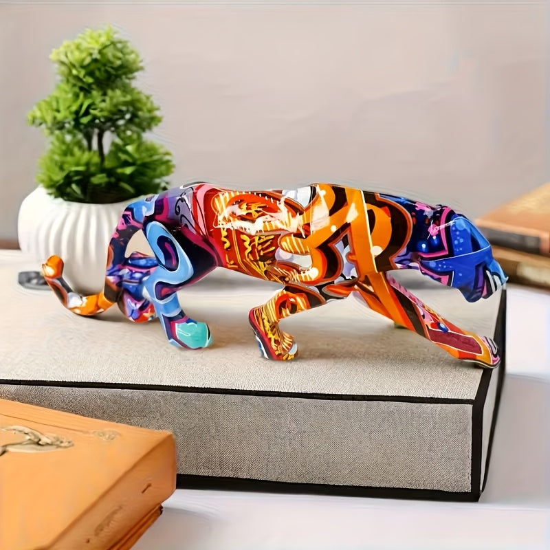 Tnessential Resin Leopard Print Statue Decoration 3D Decor