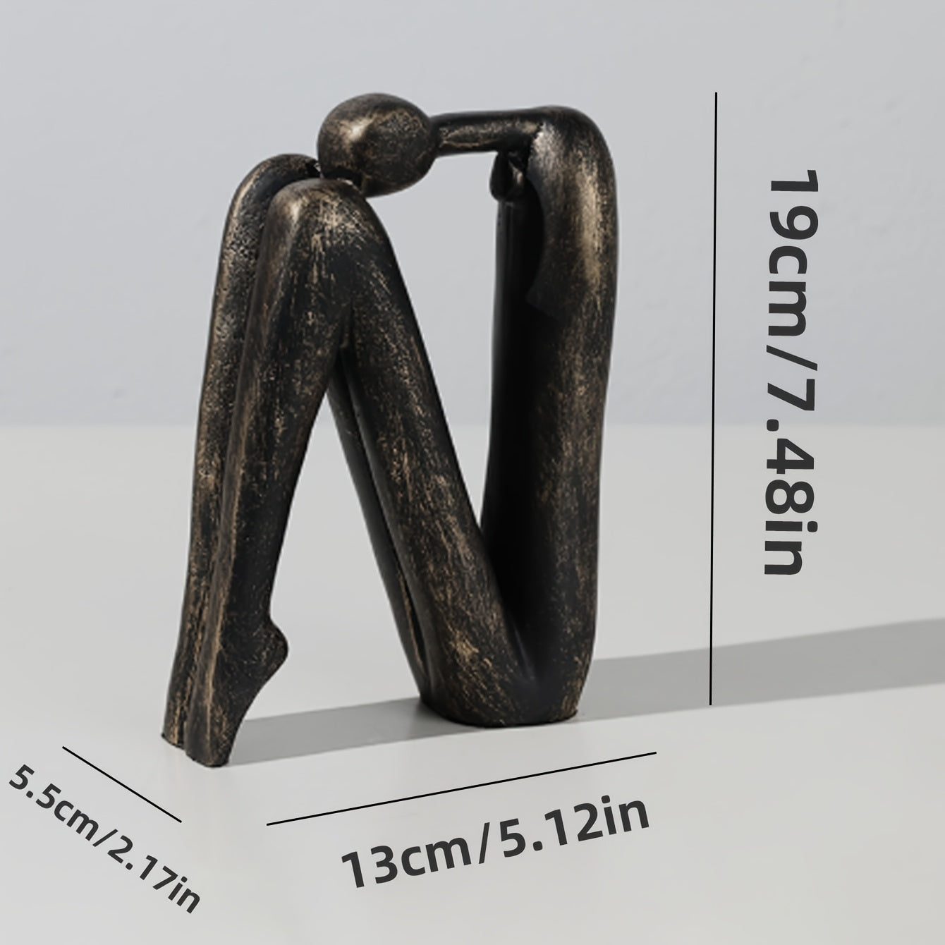 Tnessential Set Modern Resin Bookshelf Figurines 3D Decor
