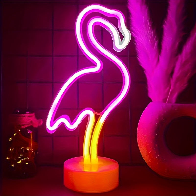 Tnessential Neon Light Decoration in the Shape of a Flamingo 3D Decor