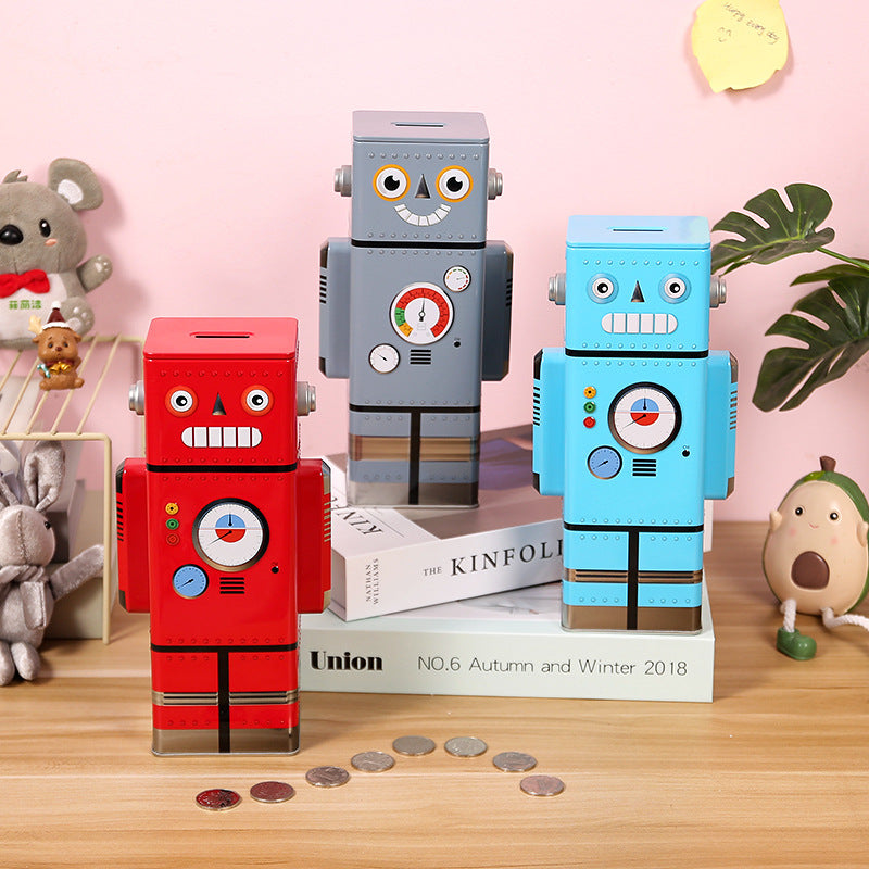 Tnessential Cute Cartoon Robot Iron Decorative Box 3D Decor