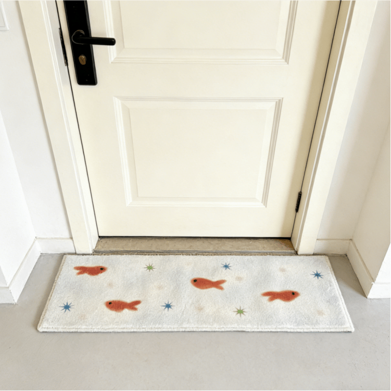 CREAM FISH RUG view 5
