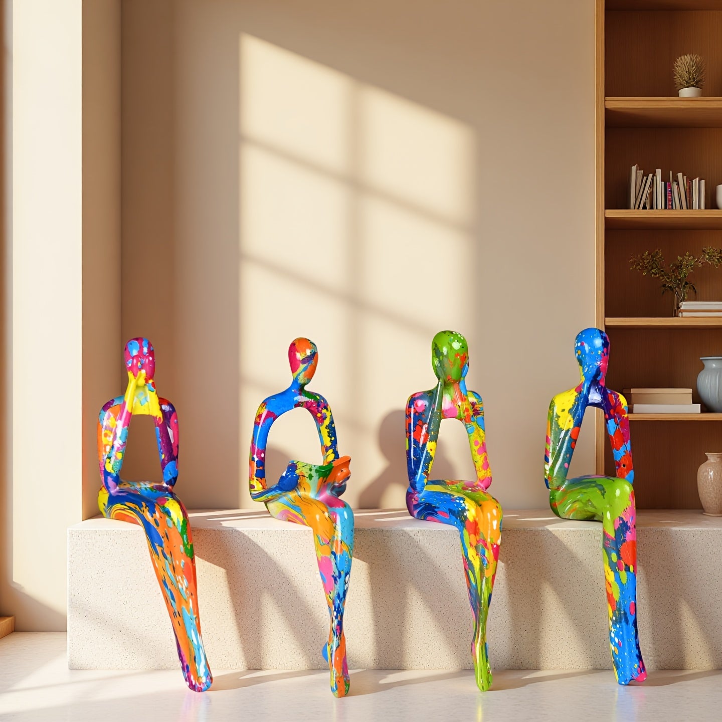 Tnessential Home and Kitchen \u003e Holiday Decor \u003e 4pcs Resin 3D Decor