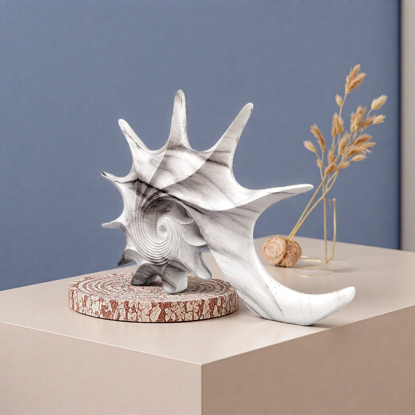 Tnessential Creative Geometric Aesthetic Classic Seashell Decorative 3D Decor
