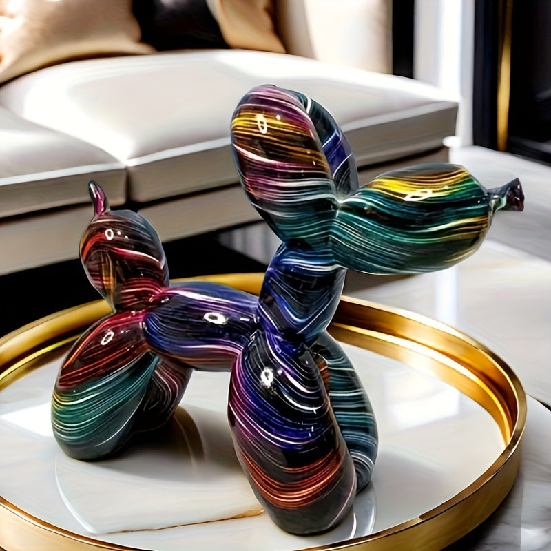 Tnessential Starry Sky Balloon Dog Sculpture Animal Statue Ation 3D Decor