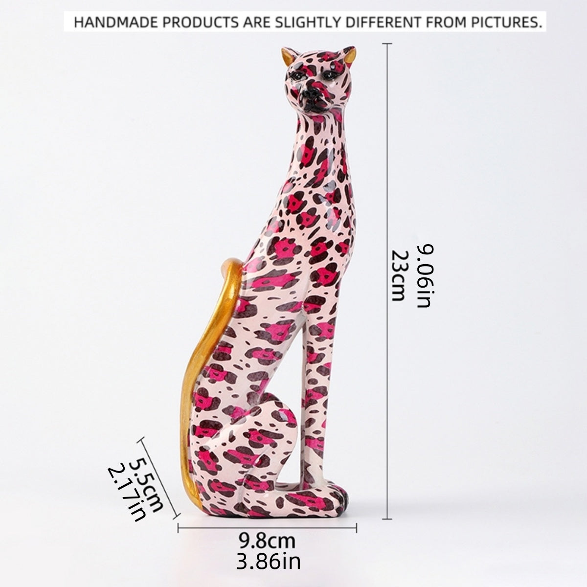 Tnessential Resin Leopard Statue Ornament 3D Decor