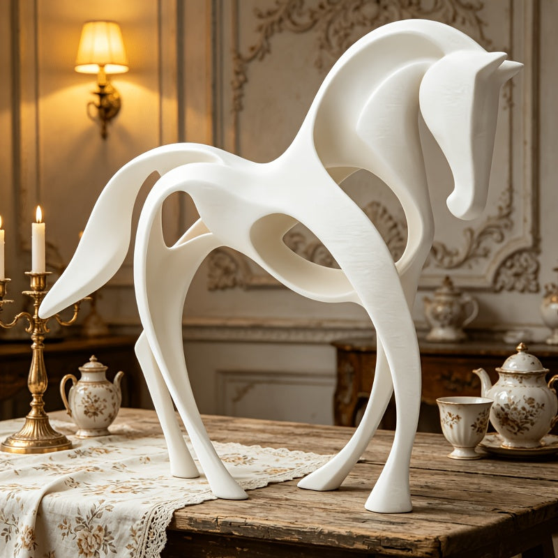 Tnessential Minimalist Abstract Horse Sculpture 3D Decor