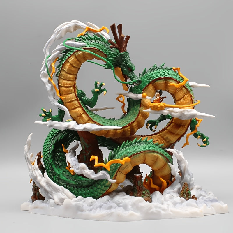 Tnessential Cm\u002f9.05in Anime Goku and Shenron Figure Collectible 3D Decor