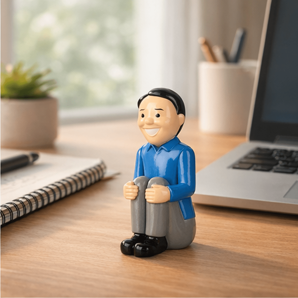 Tnessential Funny Resin Figurine Kneeling Embrace 3D Decor