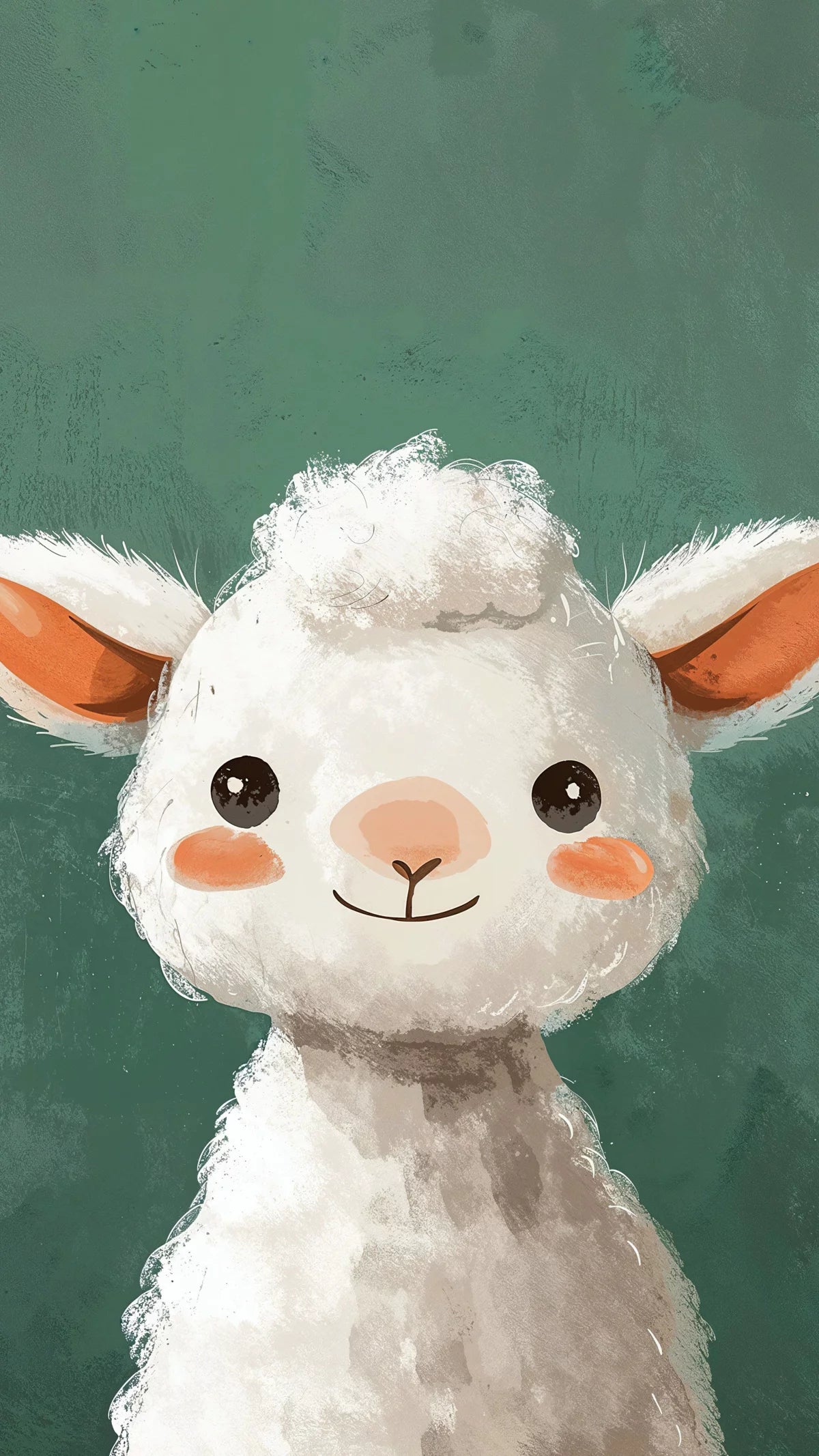 CUTE LAMB NURSERY CANVAS POSTER