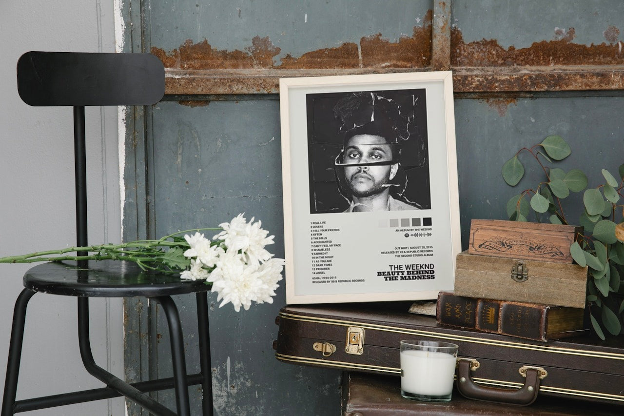 THE WEEKND " BEAUTY BEHIND MADNESS " CANVAS POSTER
