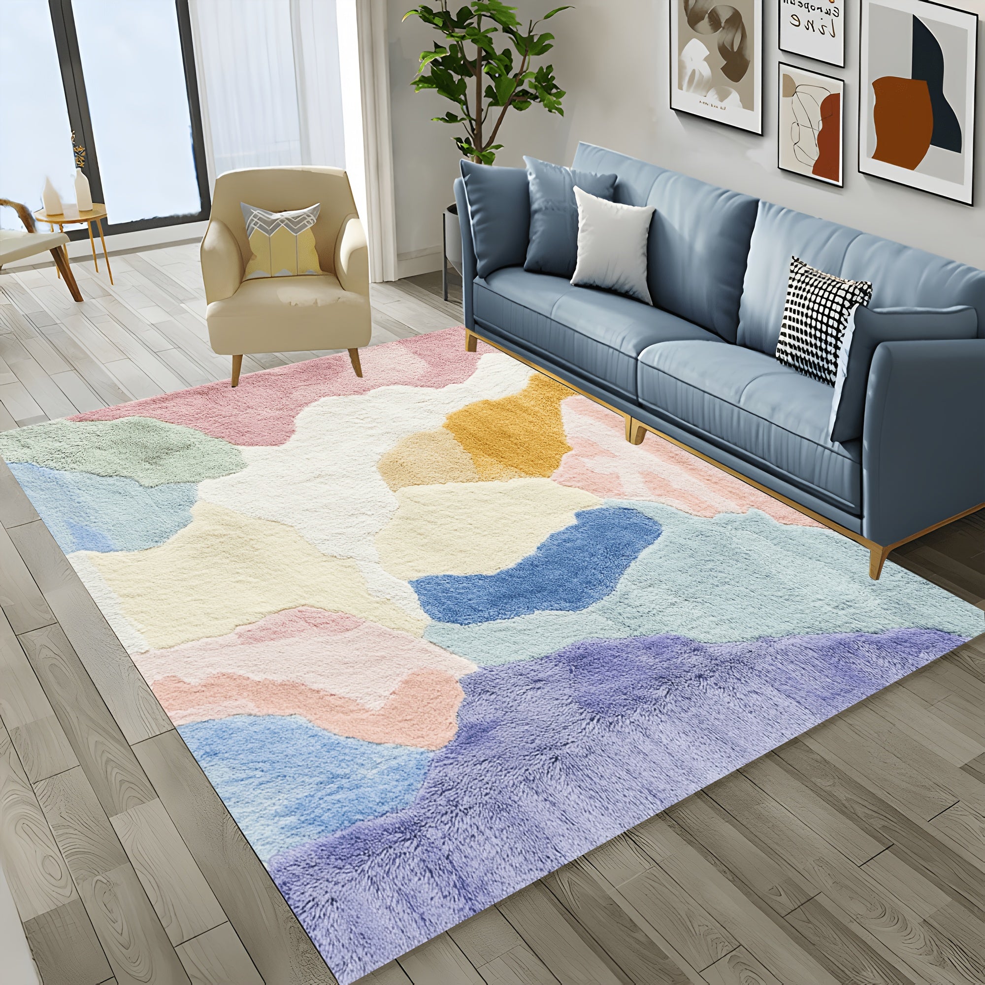 PINK GRADIENT RUG view 3