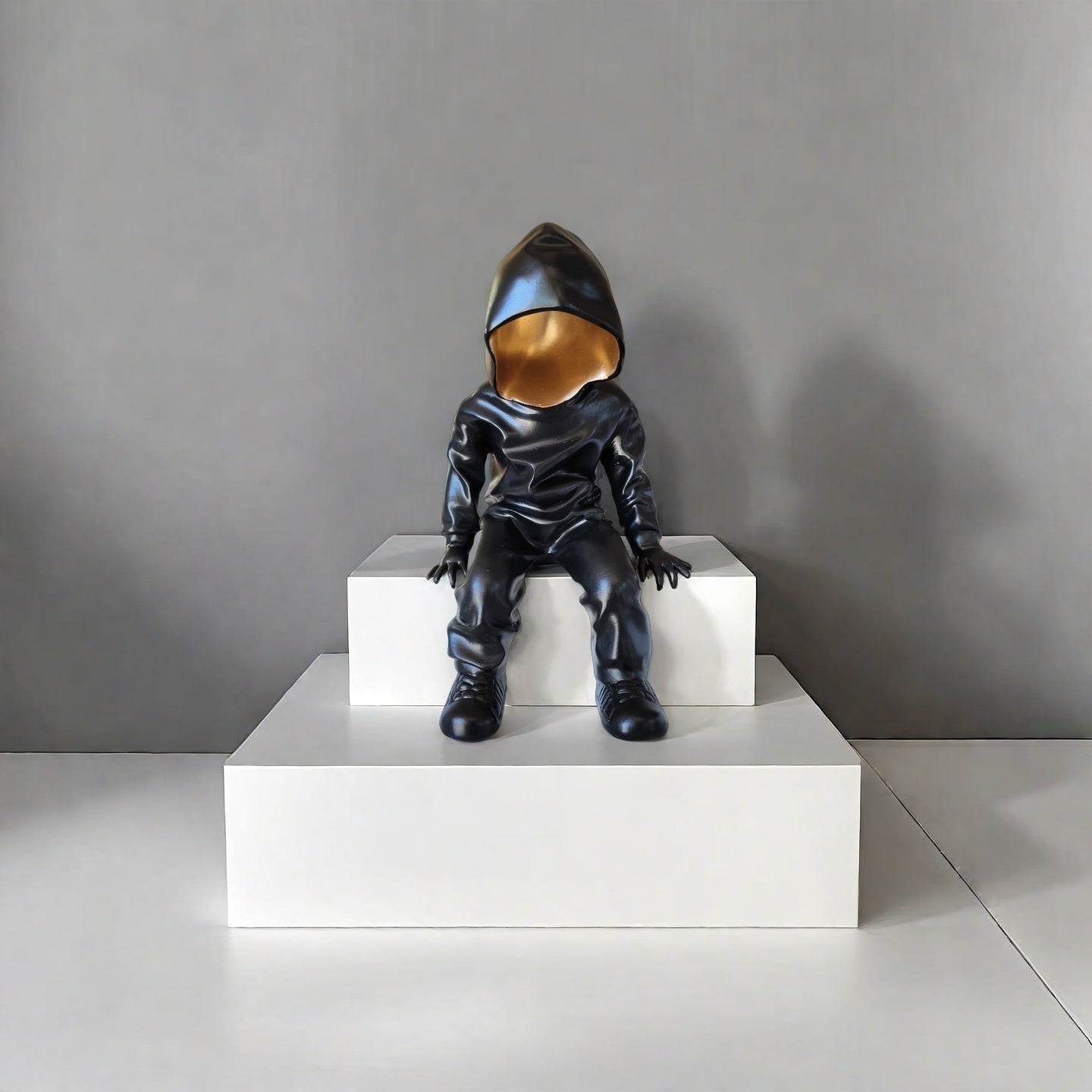 Tnessential Resin Cartoon Mysterious Invisible for Man Figurine 3D Decor