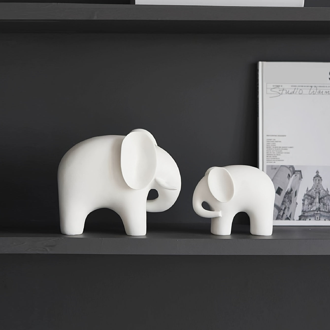 Tnessential Lucky Elephant Statue Figurine 3D Decor