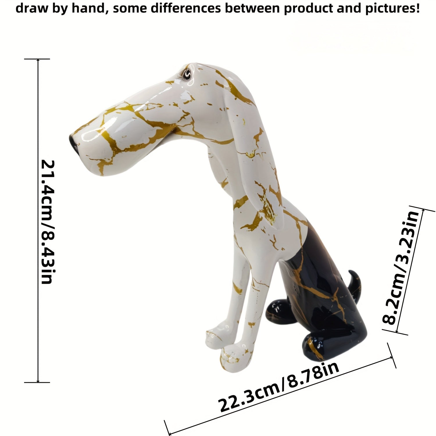 Tnessential Creative White Big-mouthed Dachshund 3D Decor