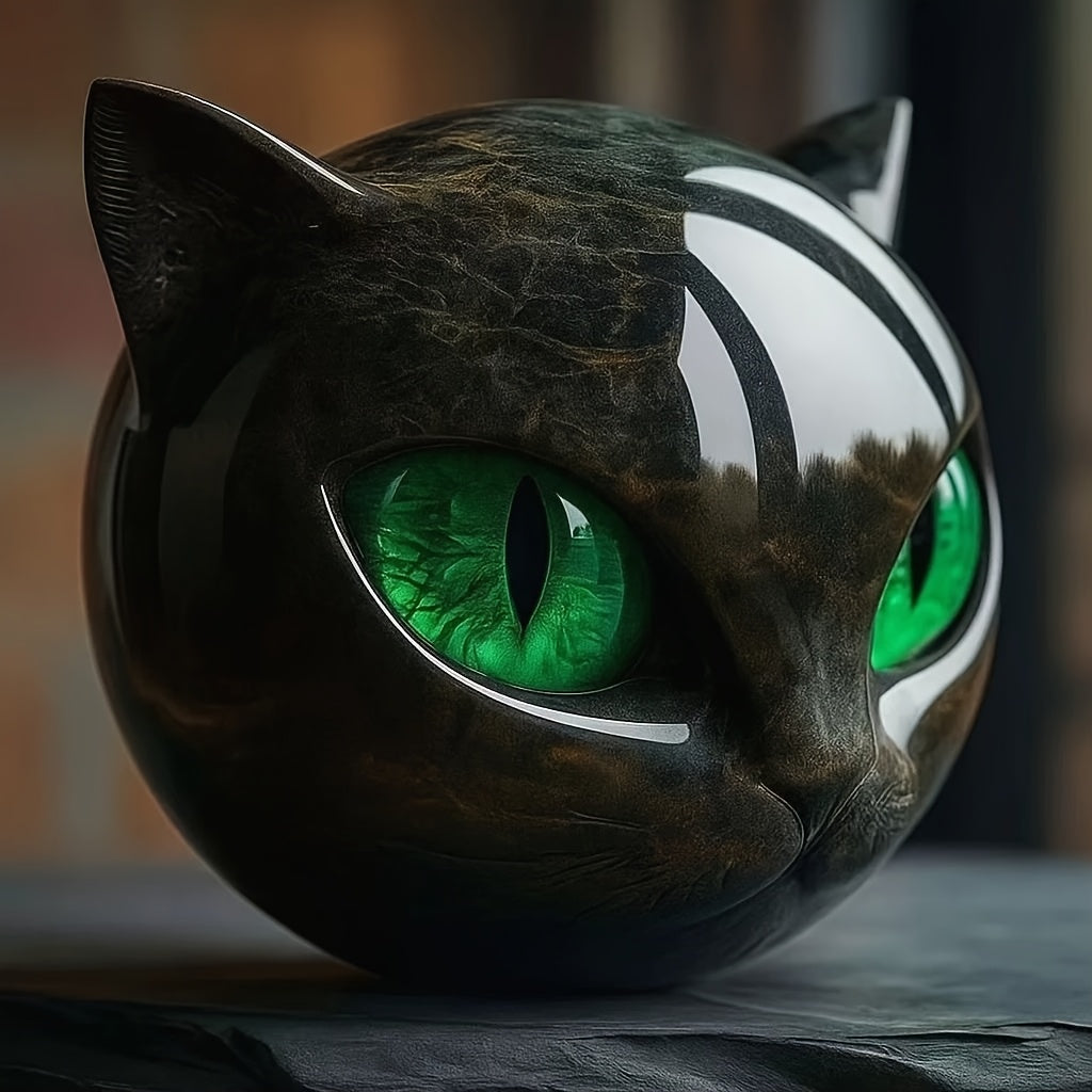 Tnessential Luxury Black Cat Resin 3D Decor