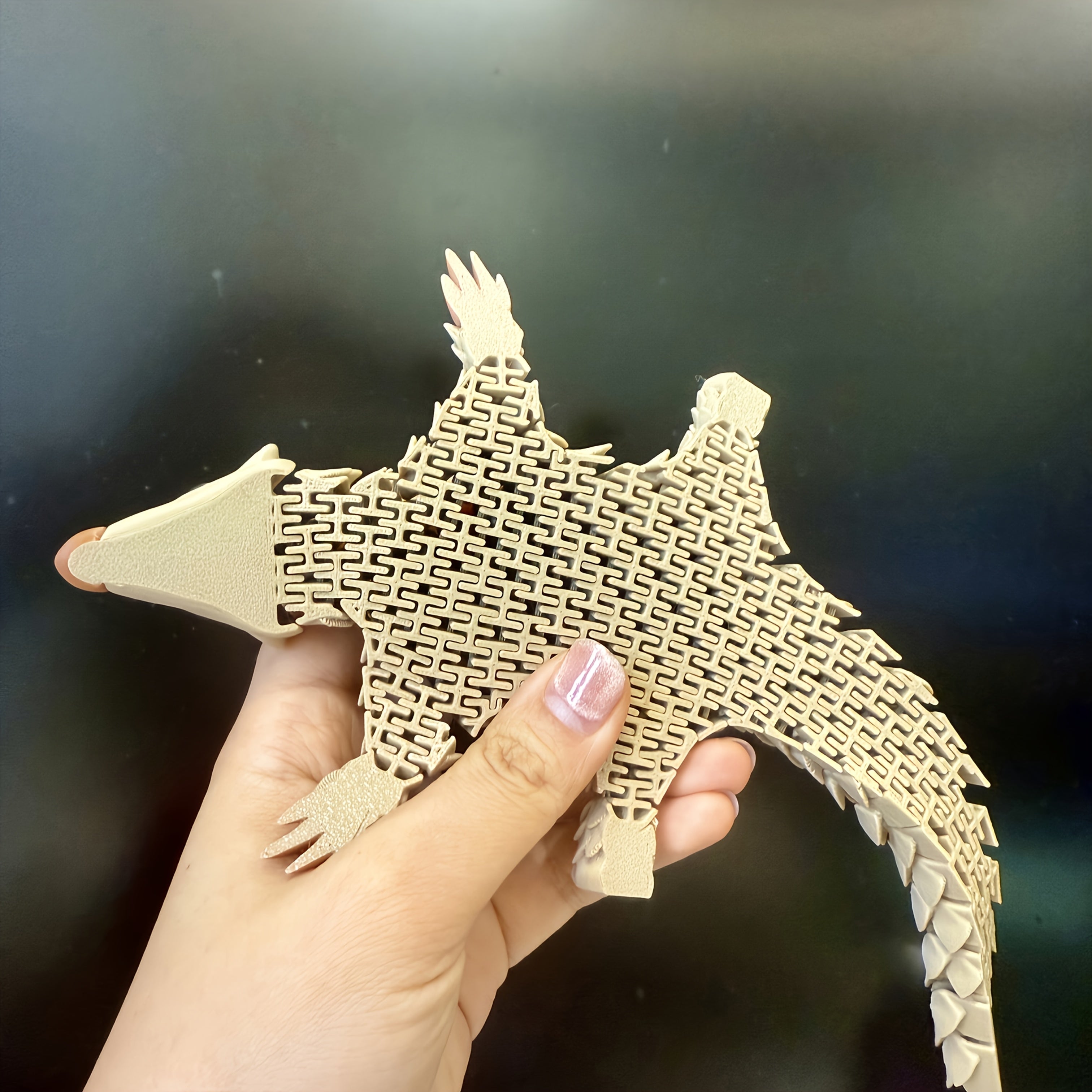 Tnessential Printed Children's Toy Gradient Hedgehog Animal Statue 3D Decor
