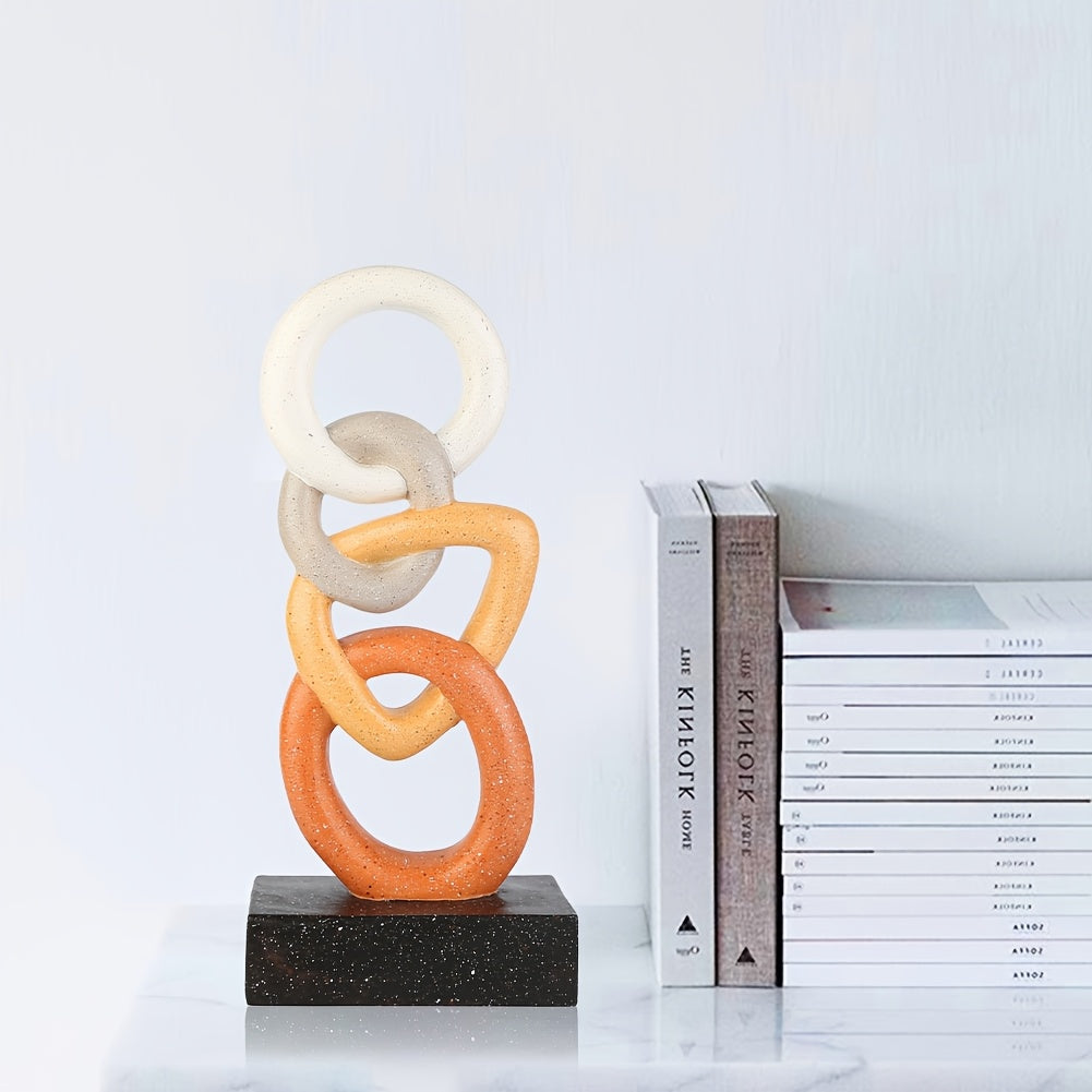 Tnessential Boho Abstract Gradient Resin Sculpture Statue 3D Decor