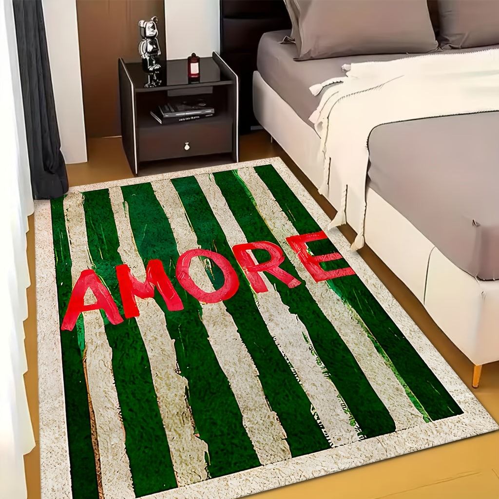 GREEN LETTER RUG view 7