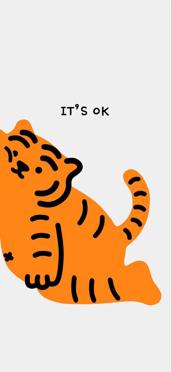 PLAYFUL ORANGE CAT AESTHETIC CANVAS POSTER