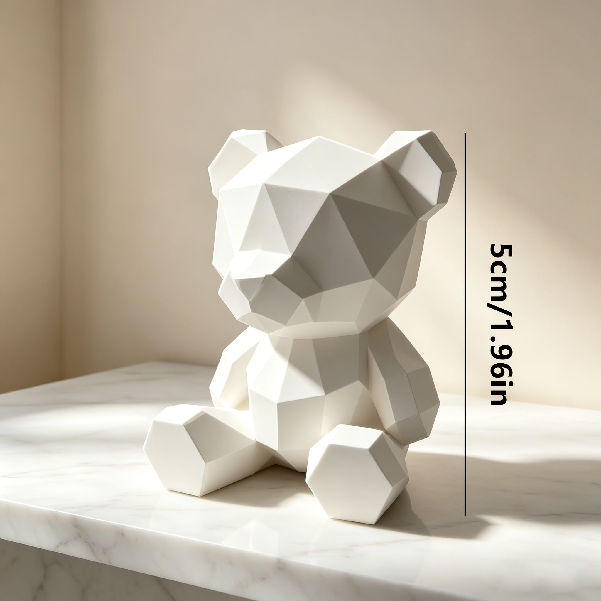 Tnessential Three-dimensional Printing Low Polygon Bear Statue 3D Decor