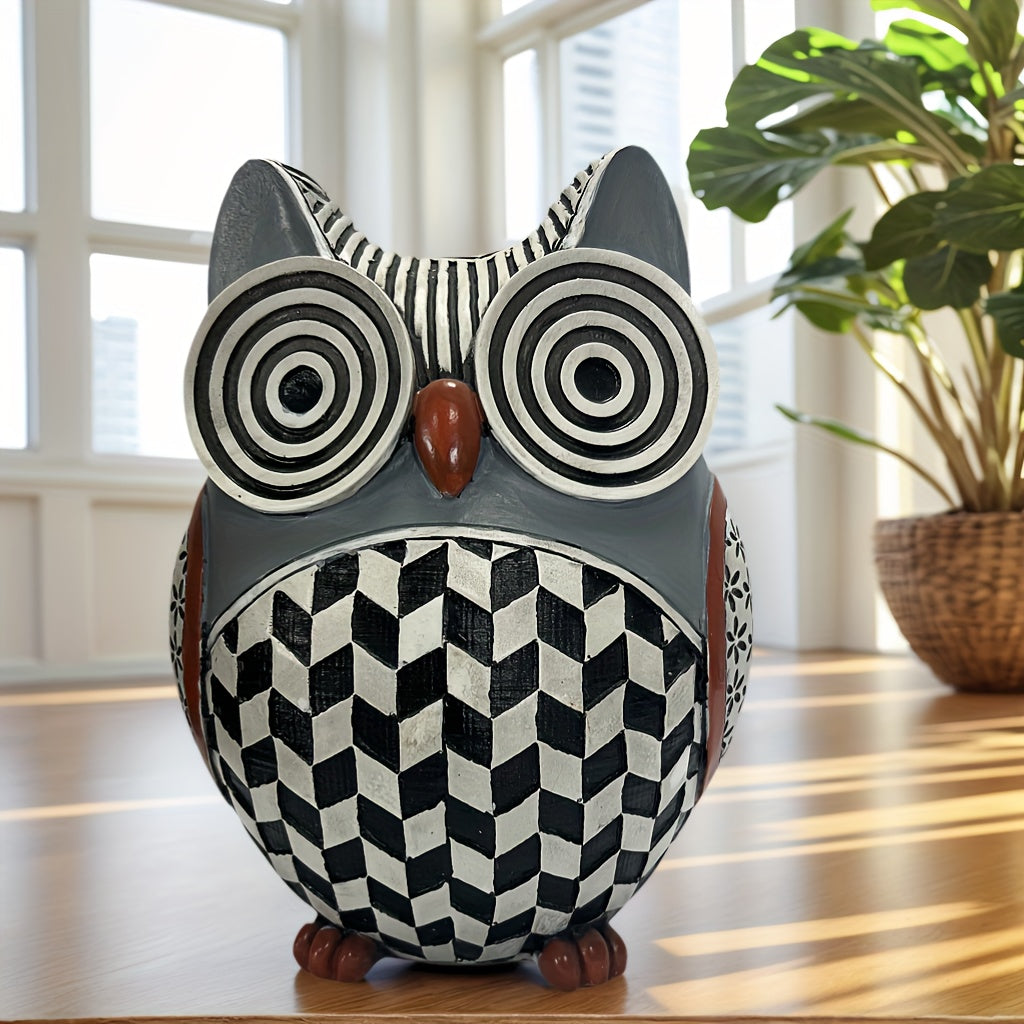 Tnessential Modern Minimalist Owl Animal Statue Ornament 3D Decor