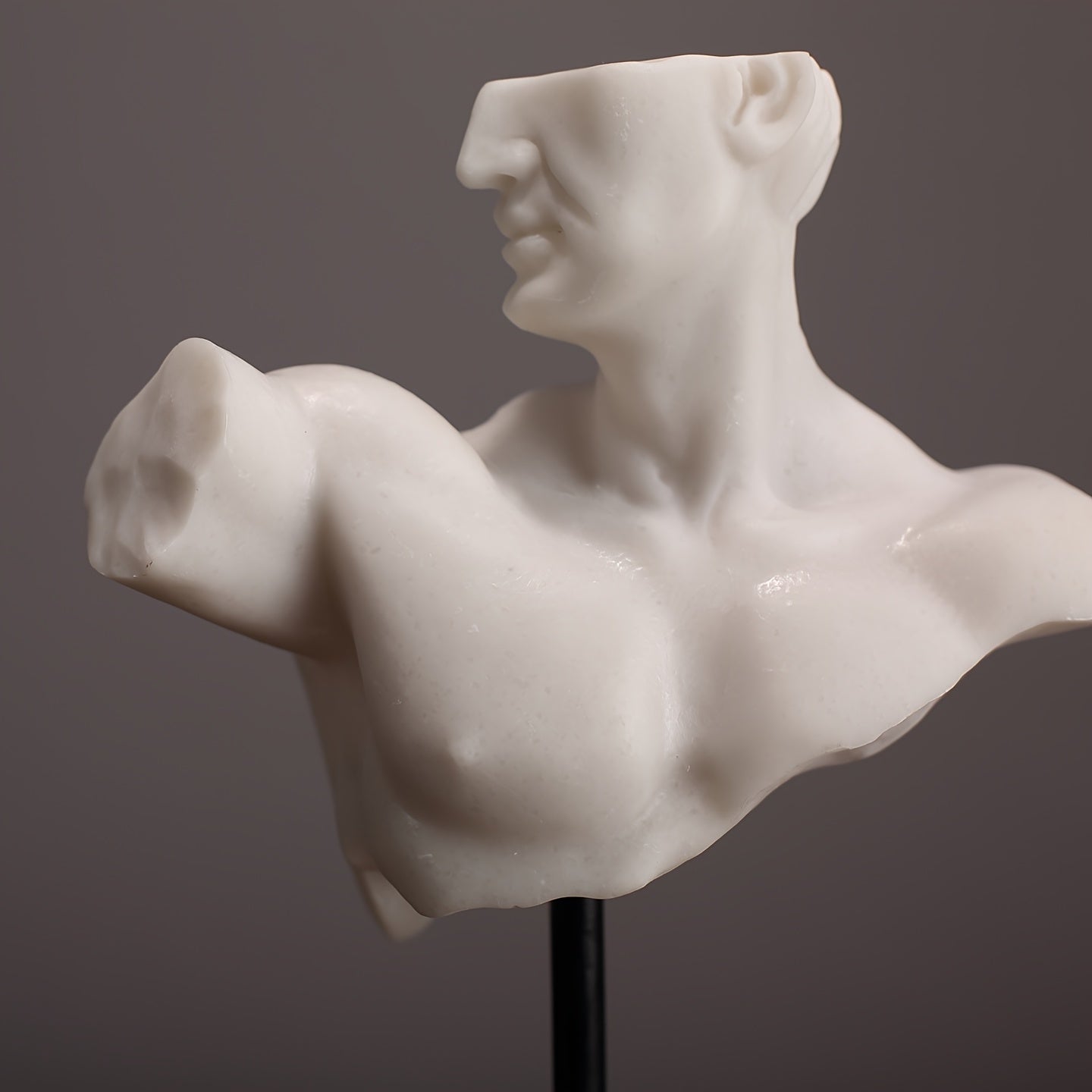 Tnessential Contemporary Abstract Male Bust Sculpture Ornament Made of 3D Decor