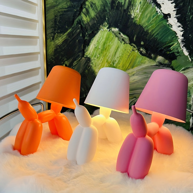 Tnessential Creative and Romantic Balloon Dog Table Lamp with Touch 3D Decor