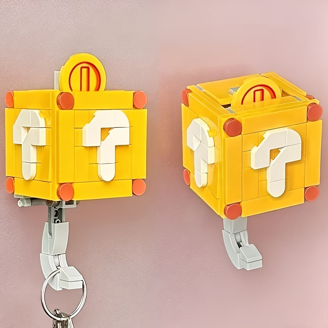 Tnessential Classic Pixel-style Game Question Mark Box Key Hook 3D Decor