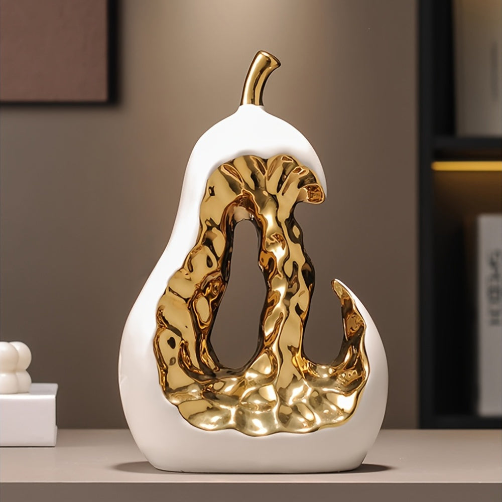 Tnessential Modern Abstract Ceramic Pear High-end Decoration Soft 3D Decor