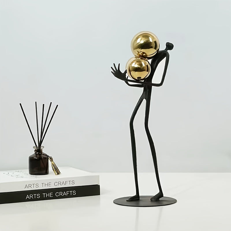 Tnessential Modern Metal Ball Holder Sculpture 3D Decor