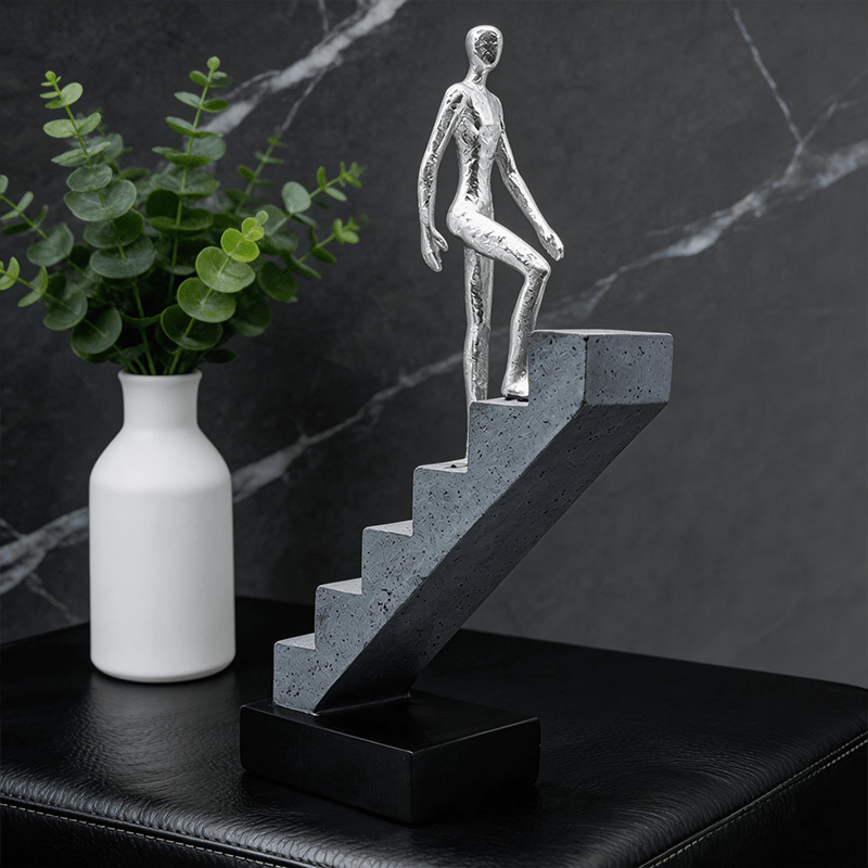 Tnessential Collectible Architectural Climbing Staircase Figure Statue 3D Decor