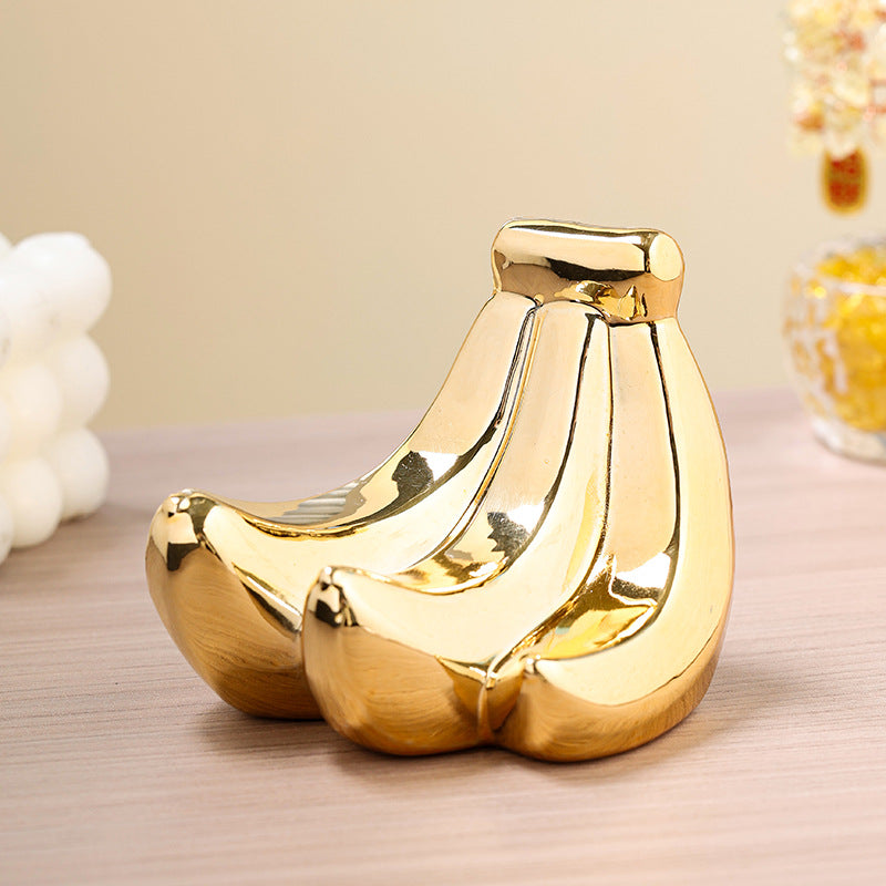 Tnessential Modern Creative Light Luxury Banana Decorative Ornament 3D Decor