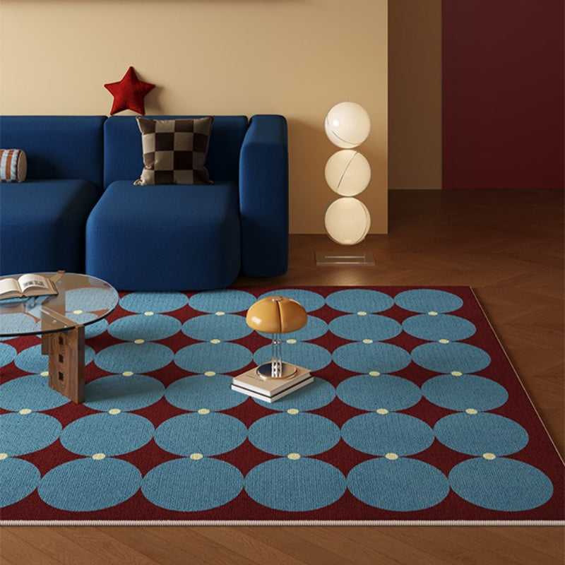 BLUE GEOMETRIC RUG view 4
