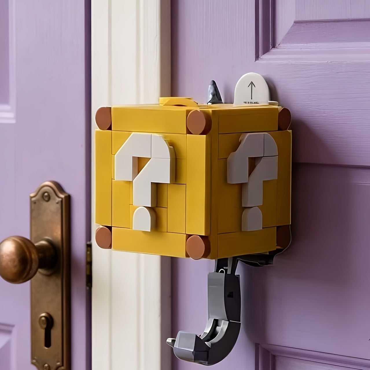 Tnessential Classic Pixel-style Game Question Mark Box Key Hook 3D Decor