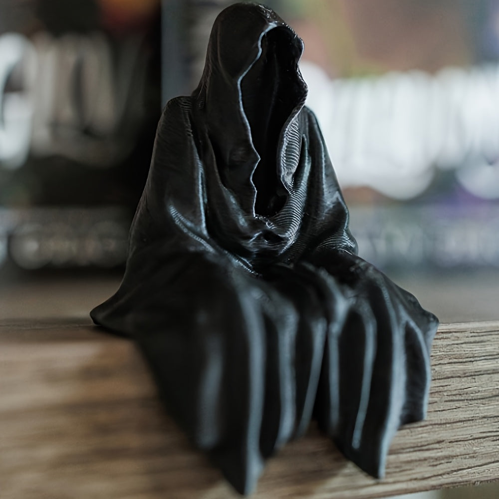 Tnessential D Printed Model of Black Hat Mysterious Person 3D Decor