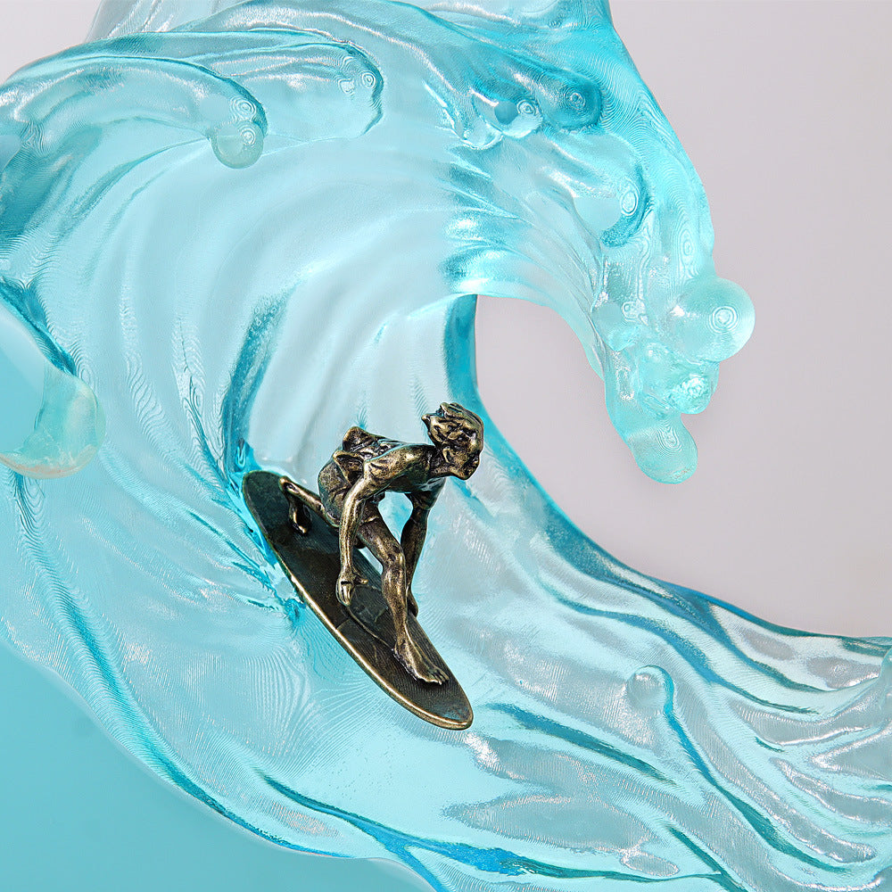Tnessential Decoration Featuring a Whale Surfing 3D Decor
