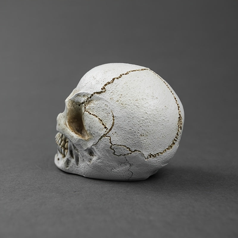 Tnessential Halloween Gothic Skull Sculpture Hand-painted Resin Decor 3D Decor