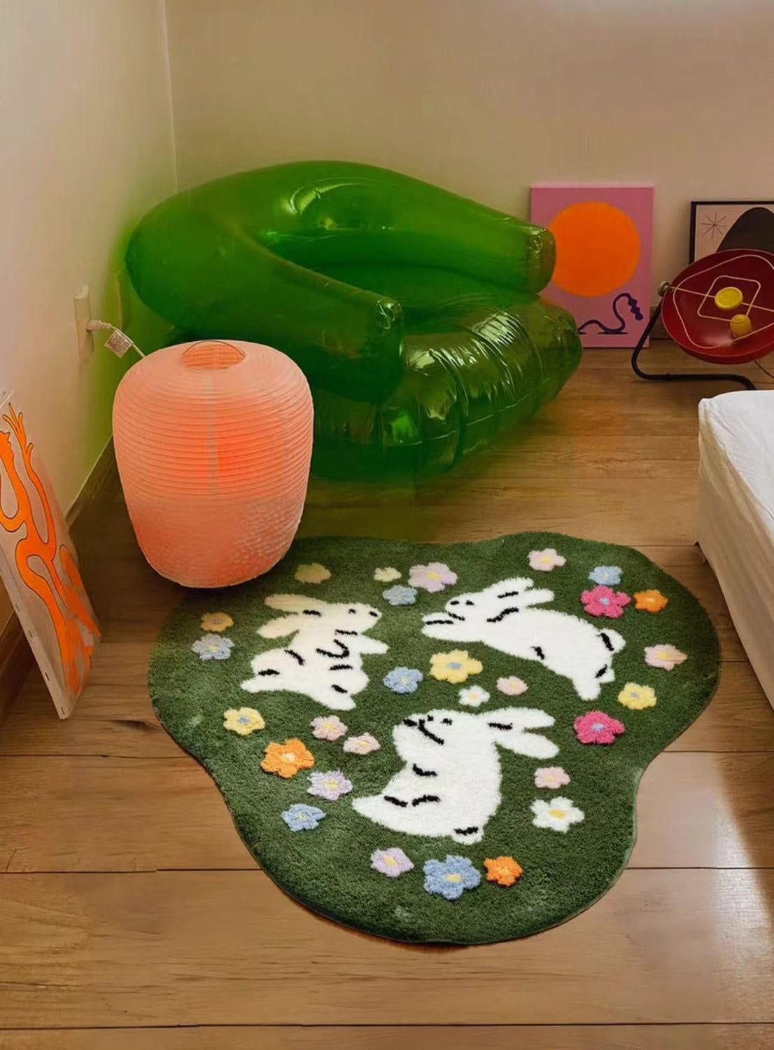 GREEN IRREGULAR RUG view 3