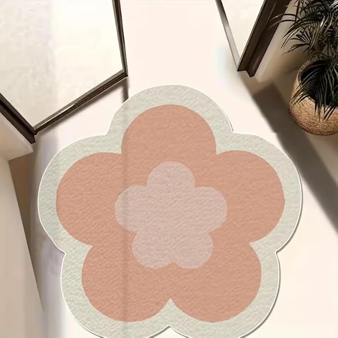 PEACH FLOWER RUG