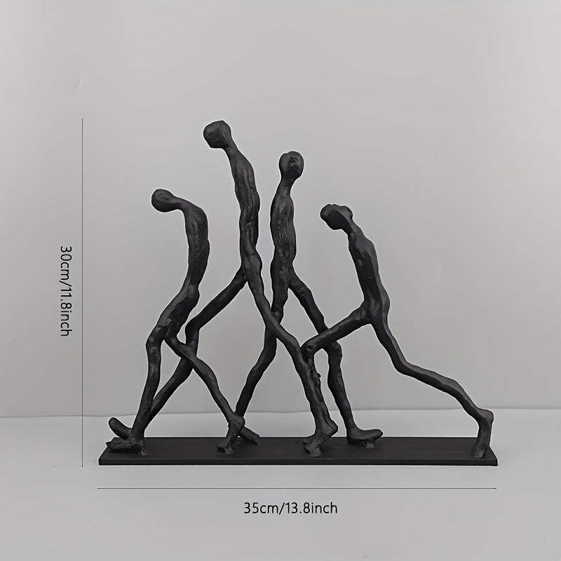 Tnessential Metal Abstract Humanoid Sculpture Art Piece 3D Decor