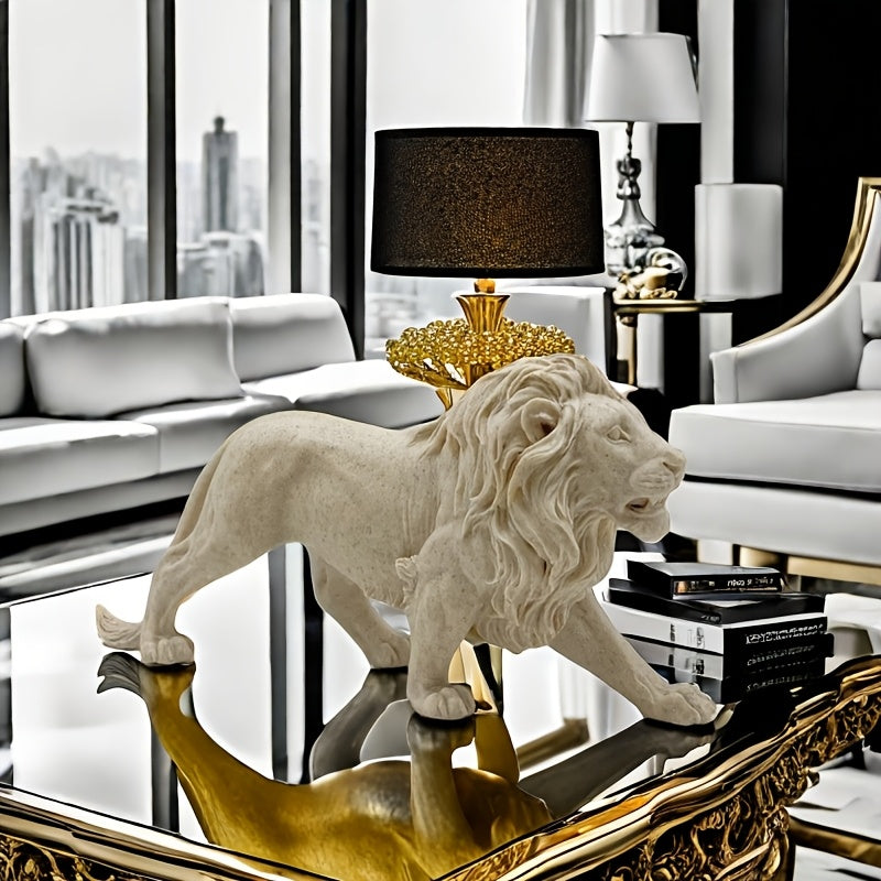 Tnessential Majestic Walking Lion Statue 3D Decor