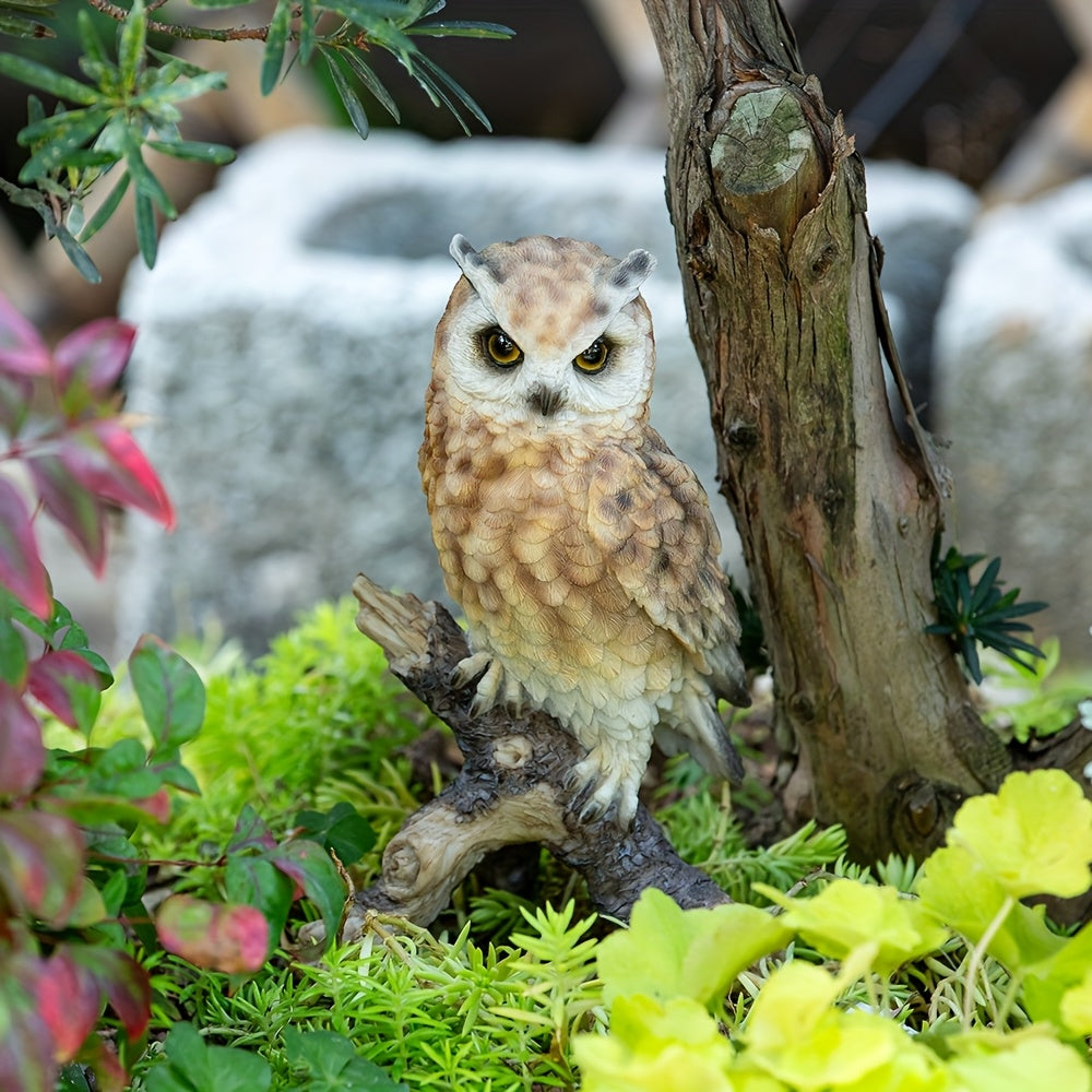 Tnessential Realistic Garden Owl Statue 3D Decor